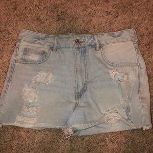 Light colored jean shorts